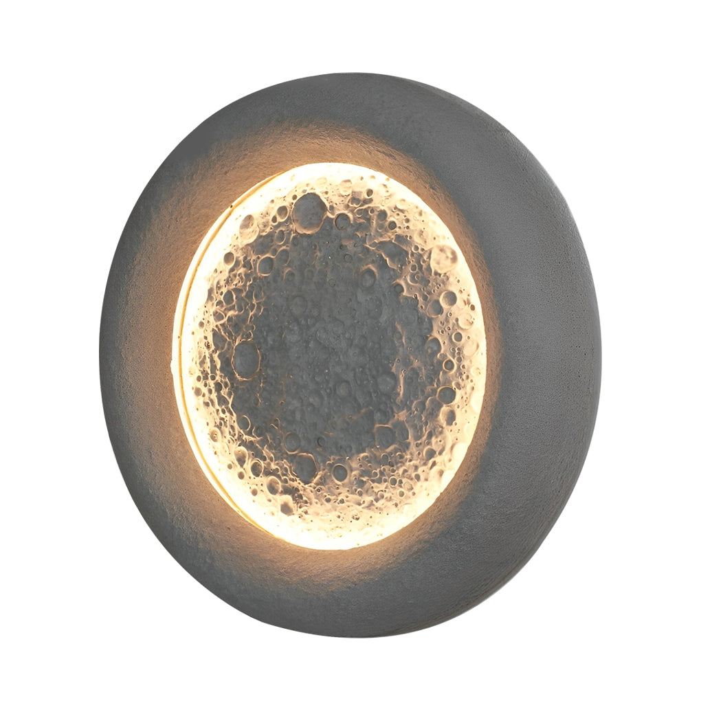 Darlne Moon Craters Design LED Concrete Outdoor Wall Lamp