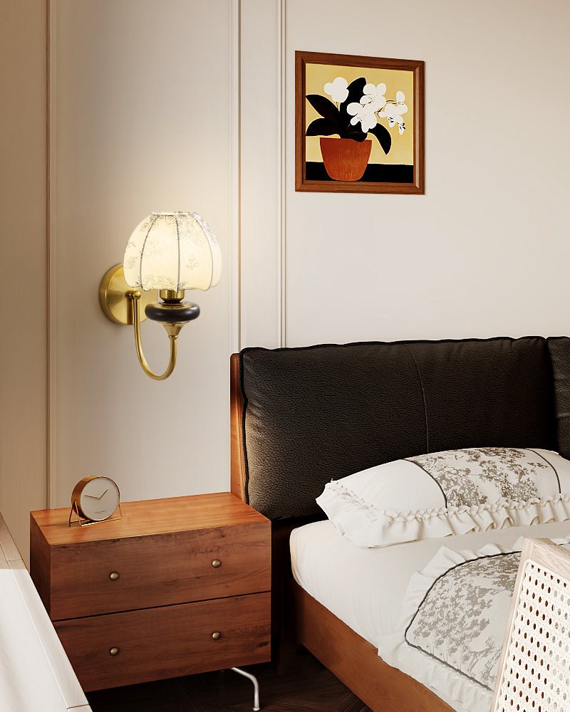 Zorvyn Floral Wall Sconce-Neutral Decor