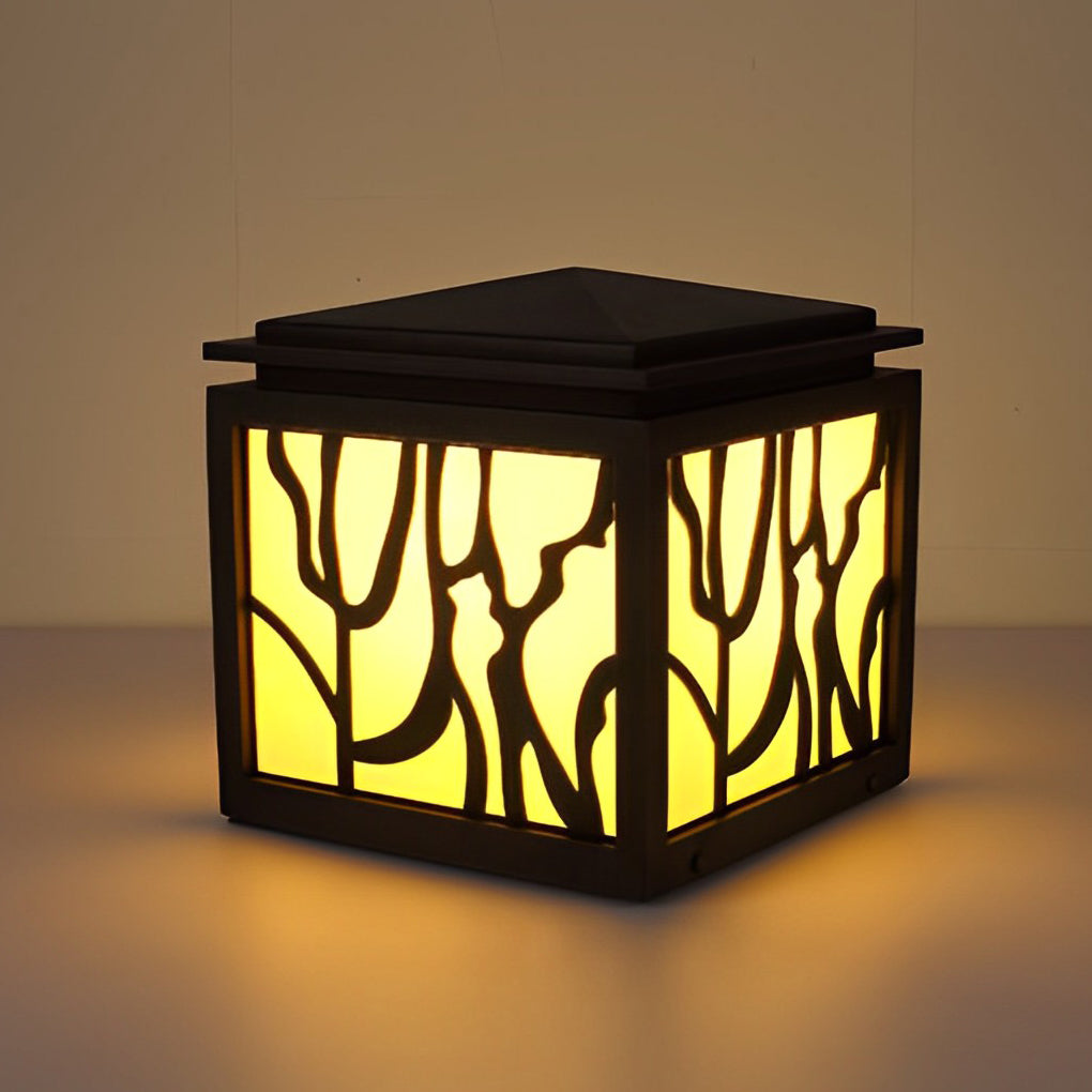 Rache Rustic Creative LED Retro Marble Outdoor Fence Post Lights