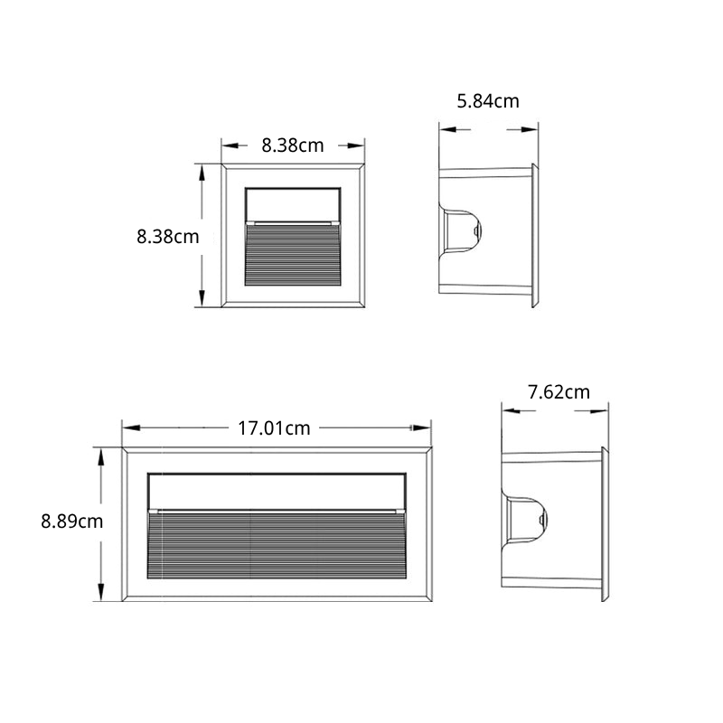 Morga Square Recessed Outdoor Step Lights