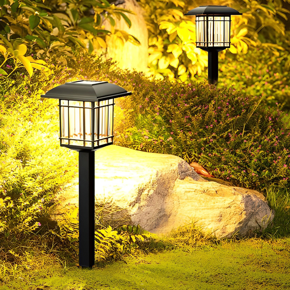 Ridley Vintage-Modern Square ABS Outdoor Lawn Lights