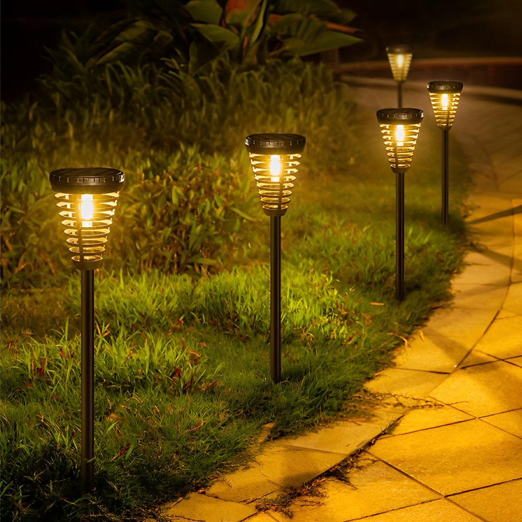 Etel Multi-Ring Cone Solar LED ABS Outdoor Pathway Lights