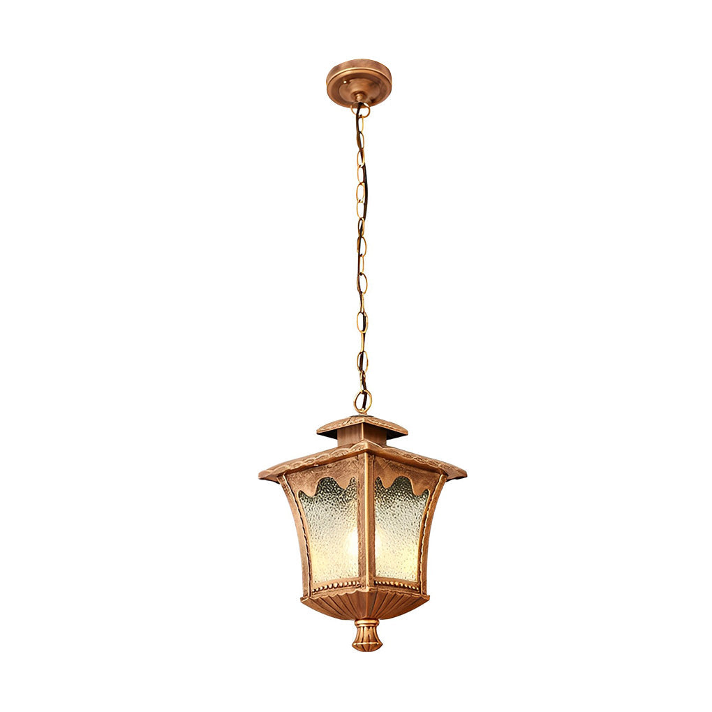 Leroy Retro Water Drops Glass European Outdoor Chandelier