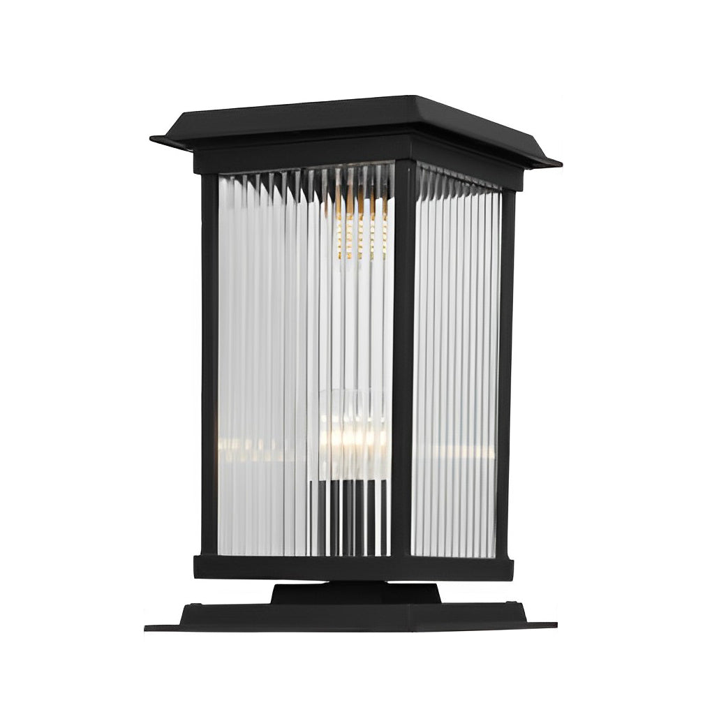Rhett Retro Matte Modern Fence Glass Outdoor Post Lights