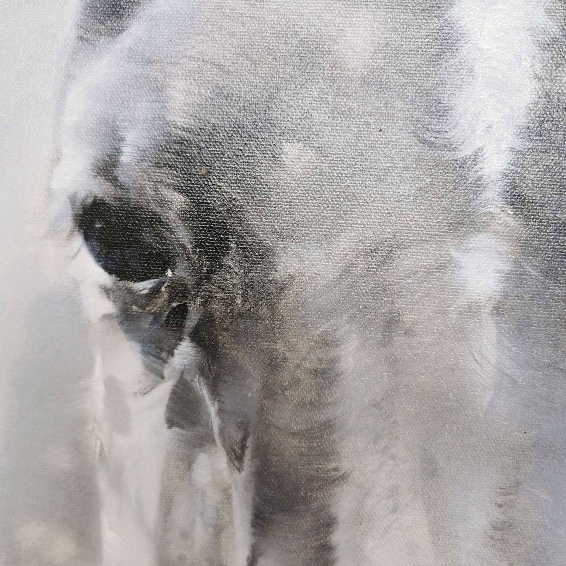 Grey White Abstract Horse Art ANH27 - Neutralighting