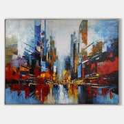 Large Abstract Urban Painting URH06 - Neutralighting