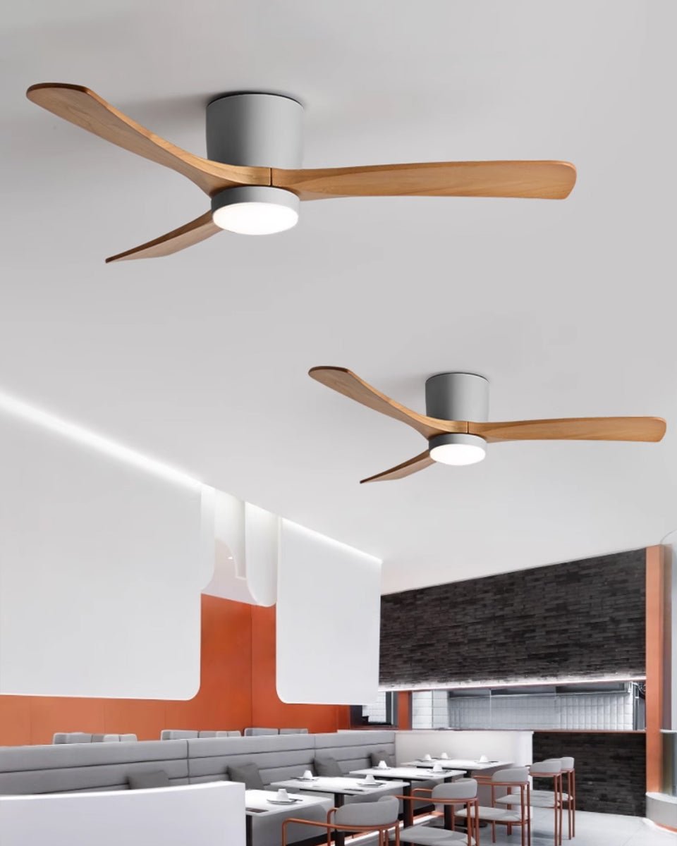 Nordic Wooden Ceiling Fan Light-Neutral Decor