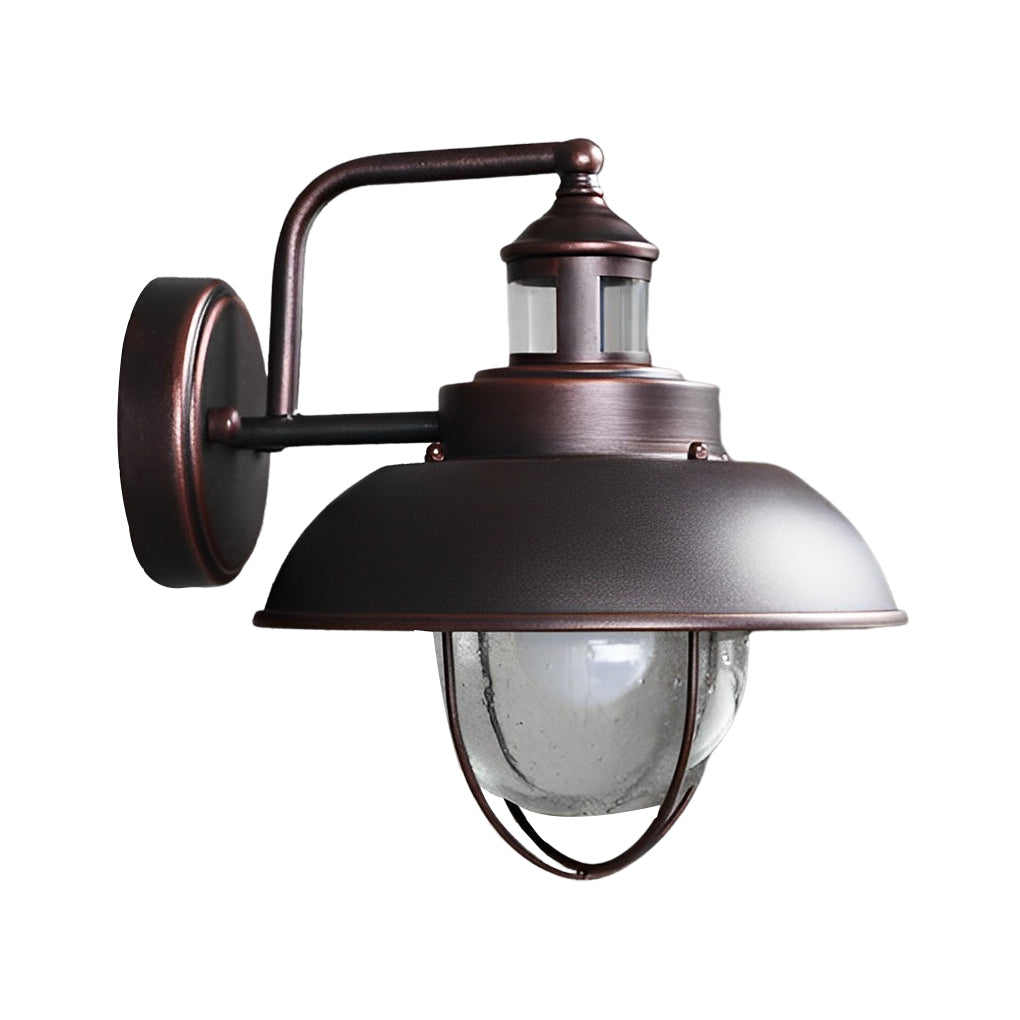 Famou Nautical Cage Seeded Glass Outdoor Wall Light