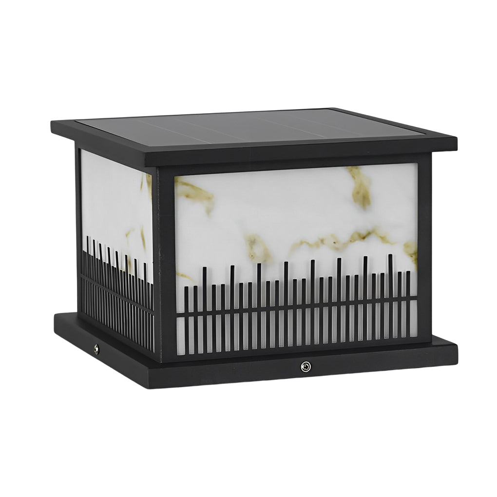 Patty Square Retro Solar Resin Outdoor Fence Post Lights