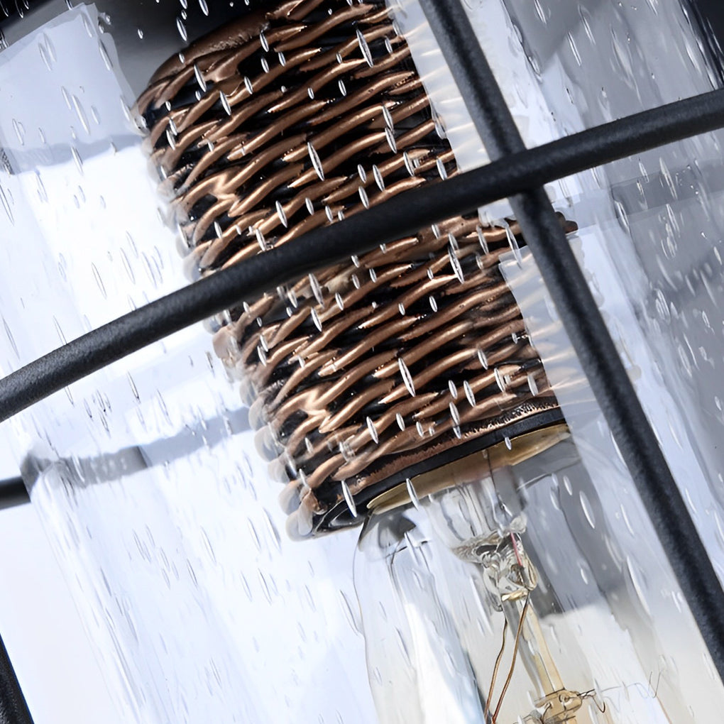 Honou Retro Rustic Glass Exterior Wall Lights
