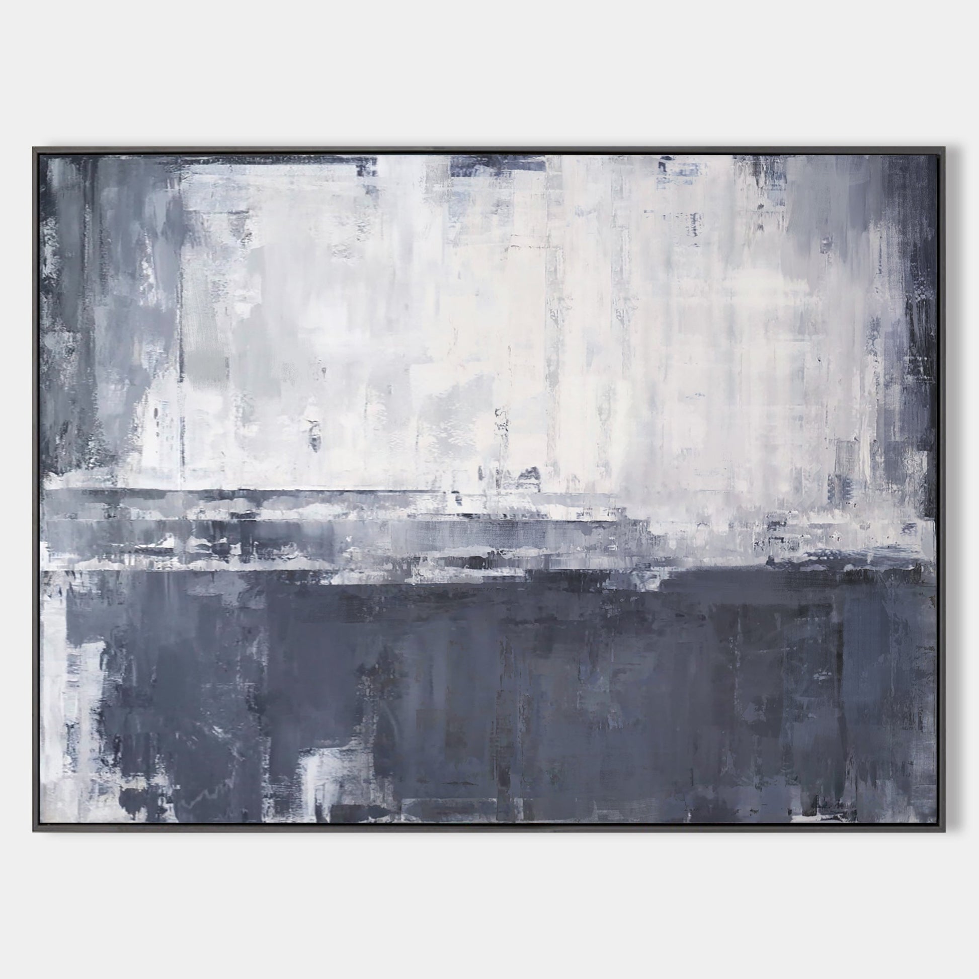 Grey And White Abstract Art ABSH16 - Neutralighting