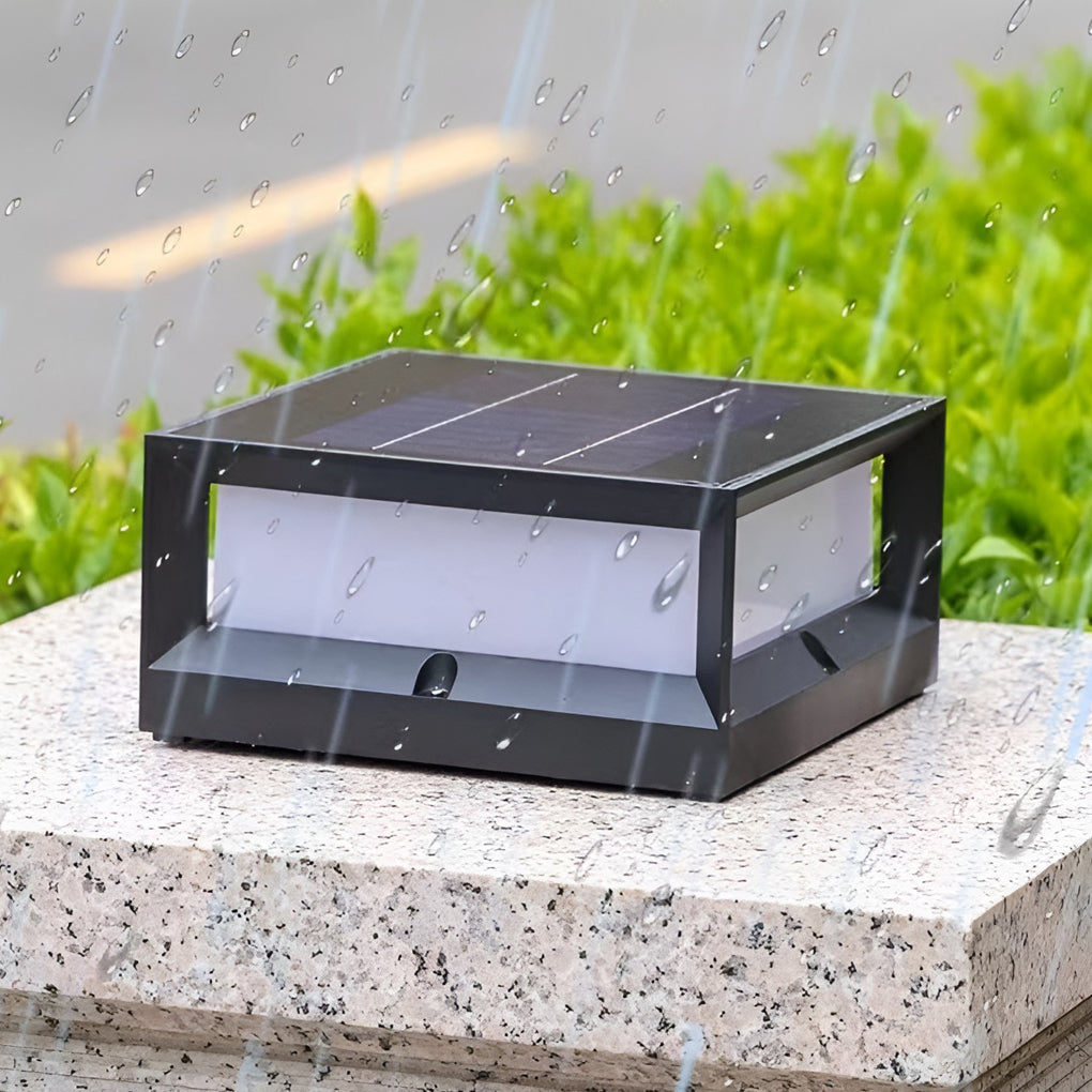 Una Square Unique Modern Solar Outdoor Lights