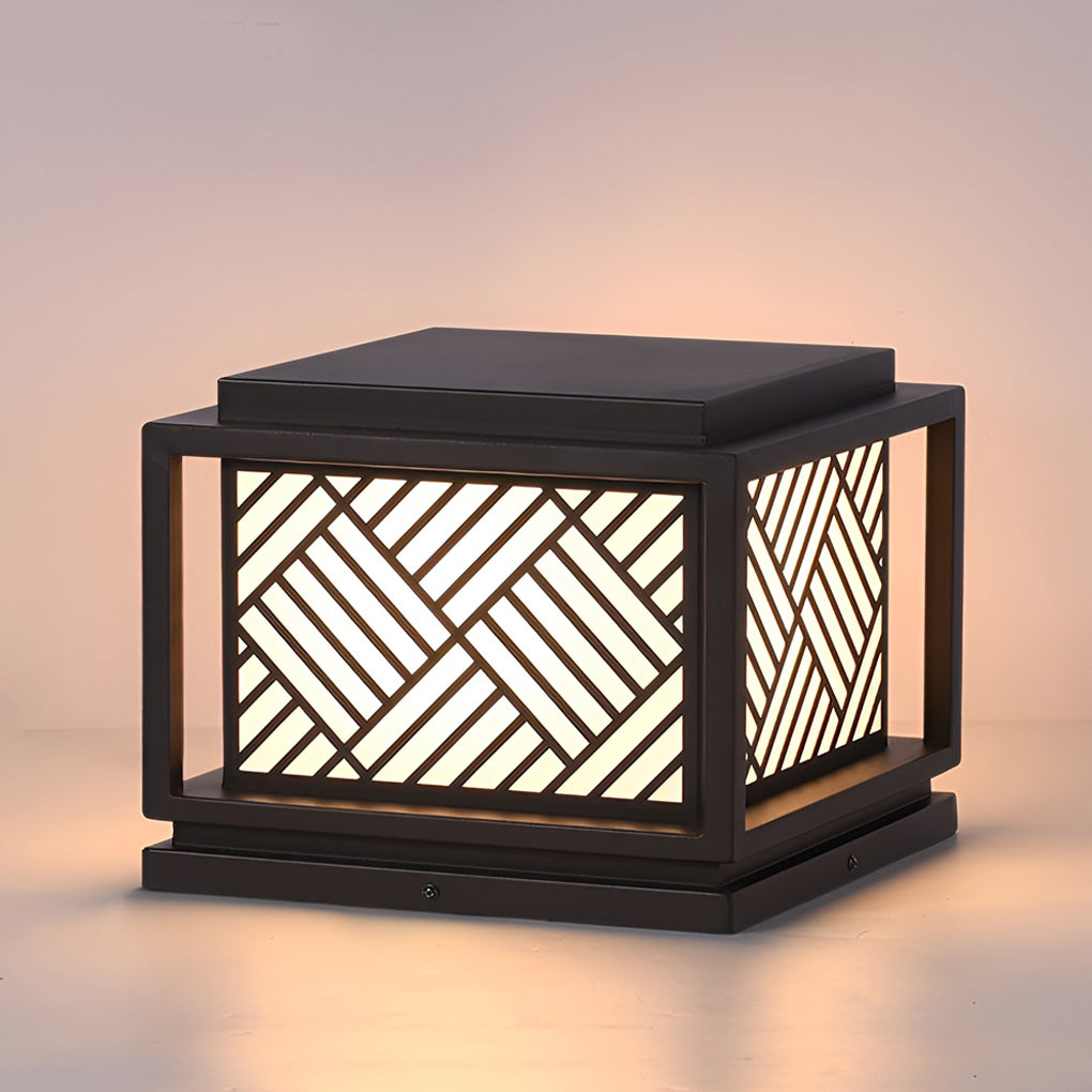 Fourth Square LED Modern Outdoor Caps Pillar Light