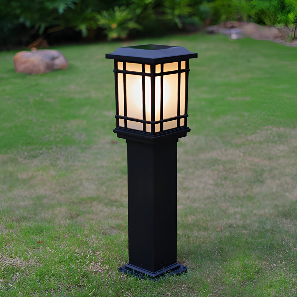 Joce Solar Three-Step Outdoor Pathway Bollard Lights