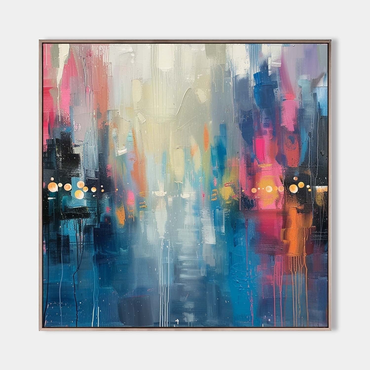 Wall Art Vibrant Abstract City Skyline - Neutralighting
