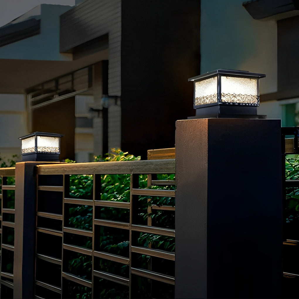 Saia Creative Square LED Modern Outdoor Fence Post Lights