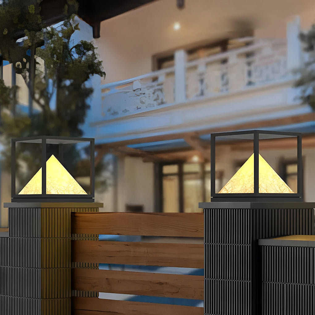 Kiry Mountain LED Modern Steel Outdoor Pillar Lights