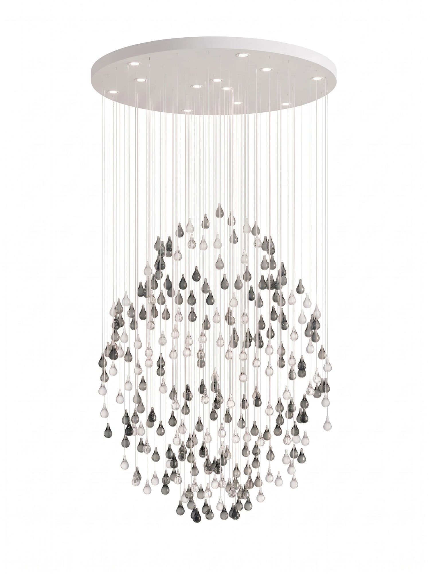 Droplets Sculpture Chandelier-Neutral Decor