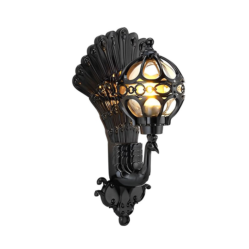 Joey Retro Peacocks European Outdoor Wall Light