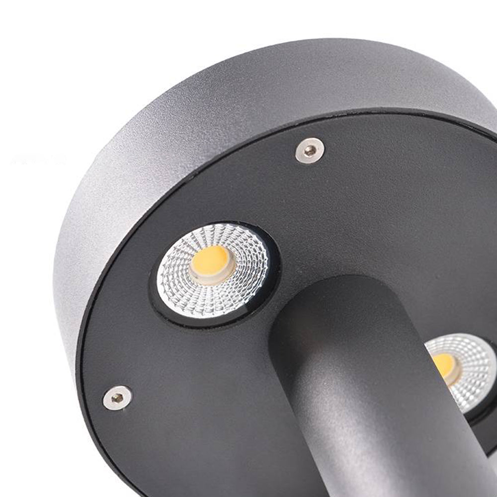 Ray Modern Metal Frisbee Shaped Lampholder Outdoor Path Light, Black - Neutral Decor