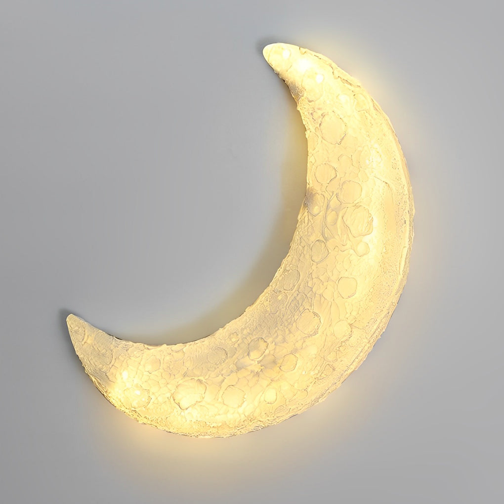 Berti Creative Moon LED Modern Resin Outdoor Wall Sconce