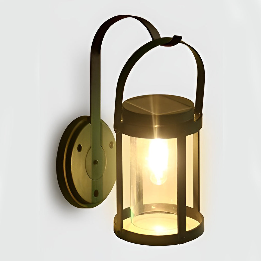 Edaa Portable Lantern Shaped Modern ABS Outdoor Wall Sconce