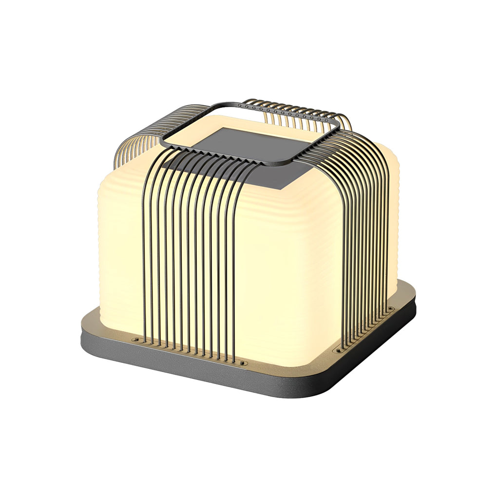 Bright Square Creative Modern Fence PE Outdoor Post Lights