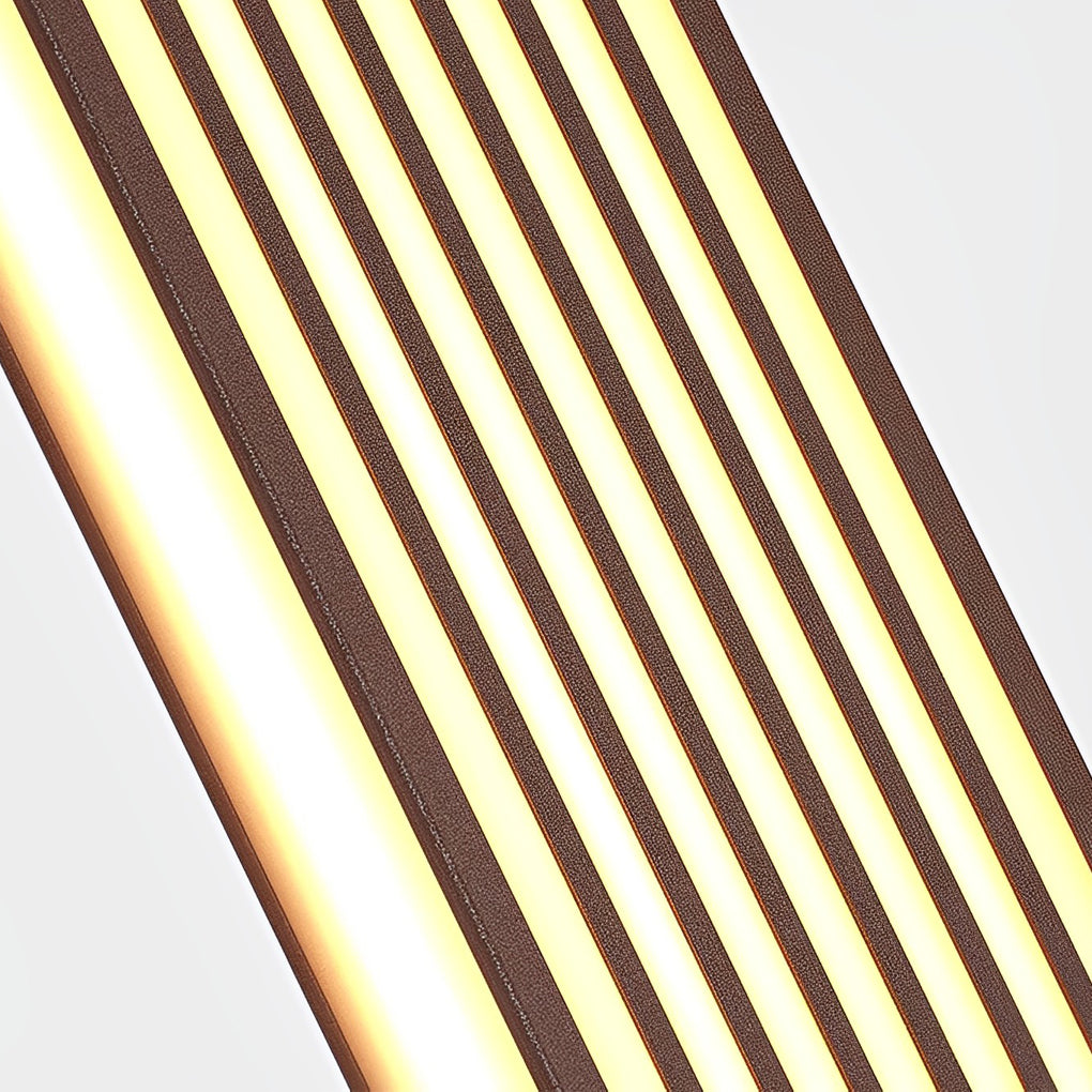 Grateful Retro Vertical Stripe Grid Steel Outdoor Wall Lamp