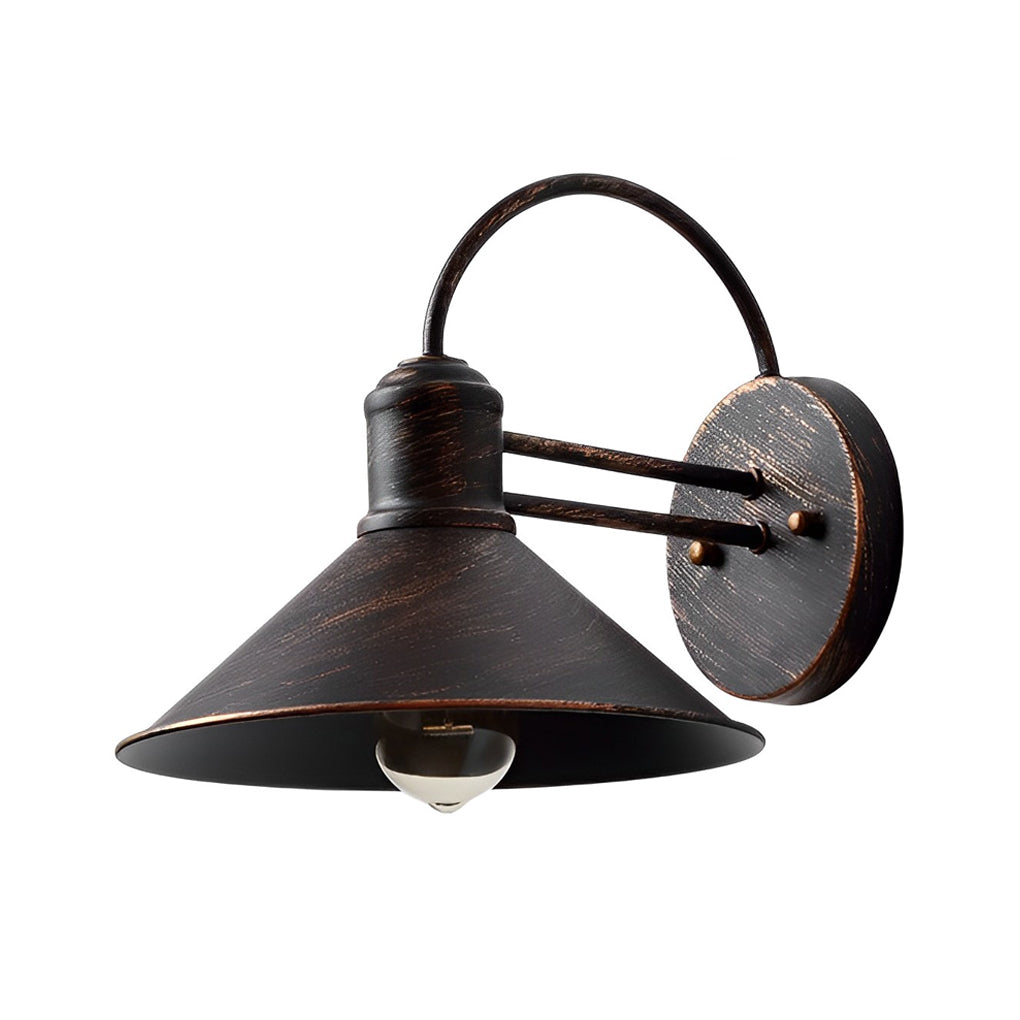 Nerissa Retro Conical Industrial Outdoor Wall Lamp