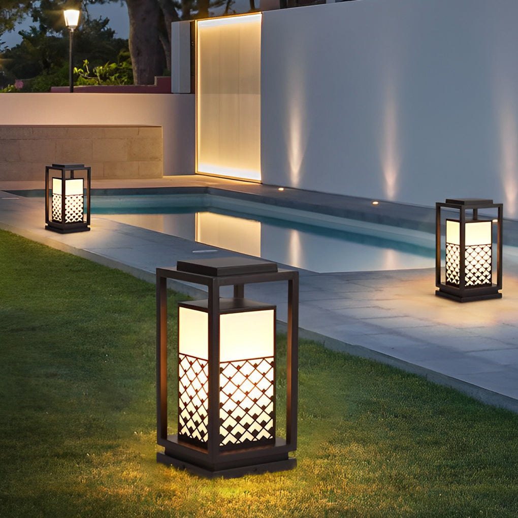 Page Retro LED Patterned Outdoor Pathway Lights