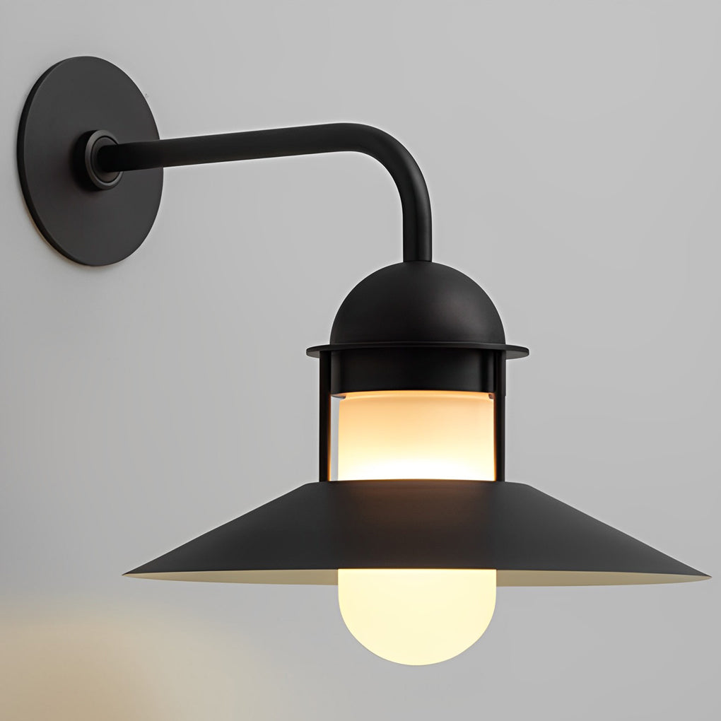 Mndy Antique Round Retro Glass Outdoor Wall Lights