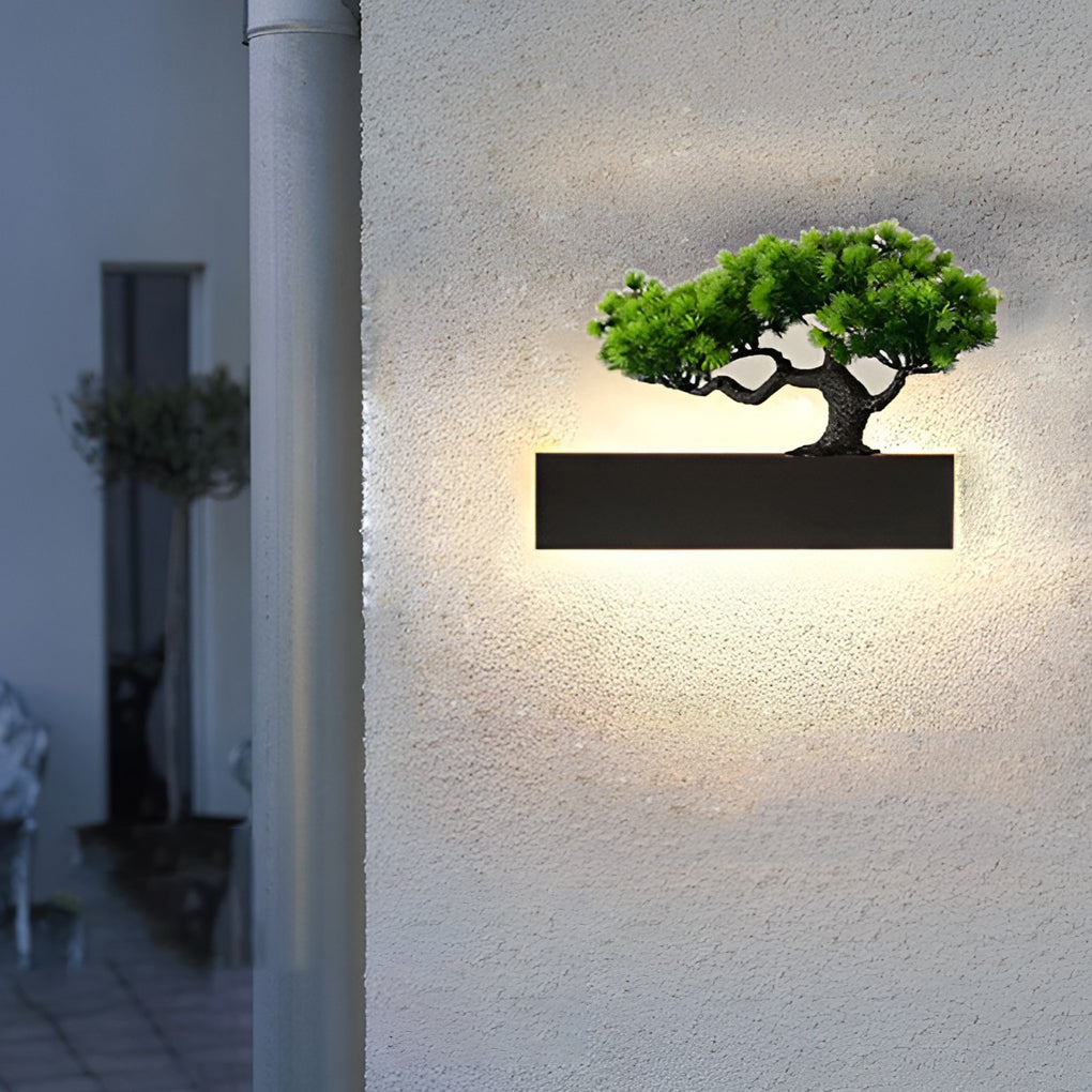 Ivory Landscape Modern Steel Outdoor Sconces Wall Lights
