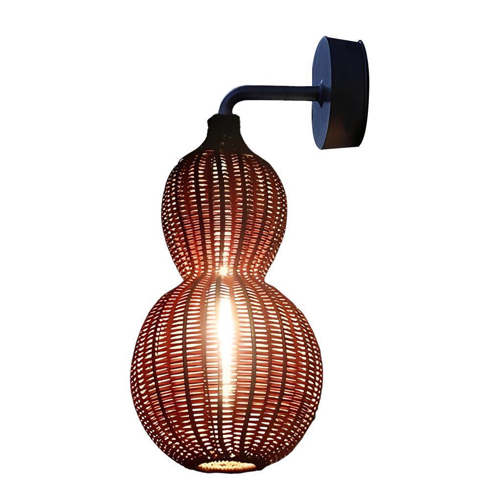 Bata Woven Gourd Rattan Outdoor Pendant Light