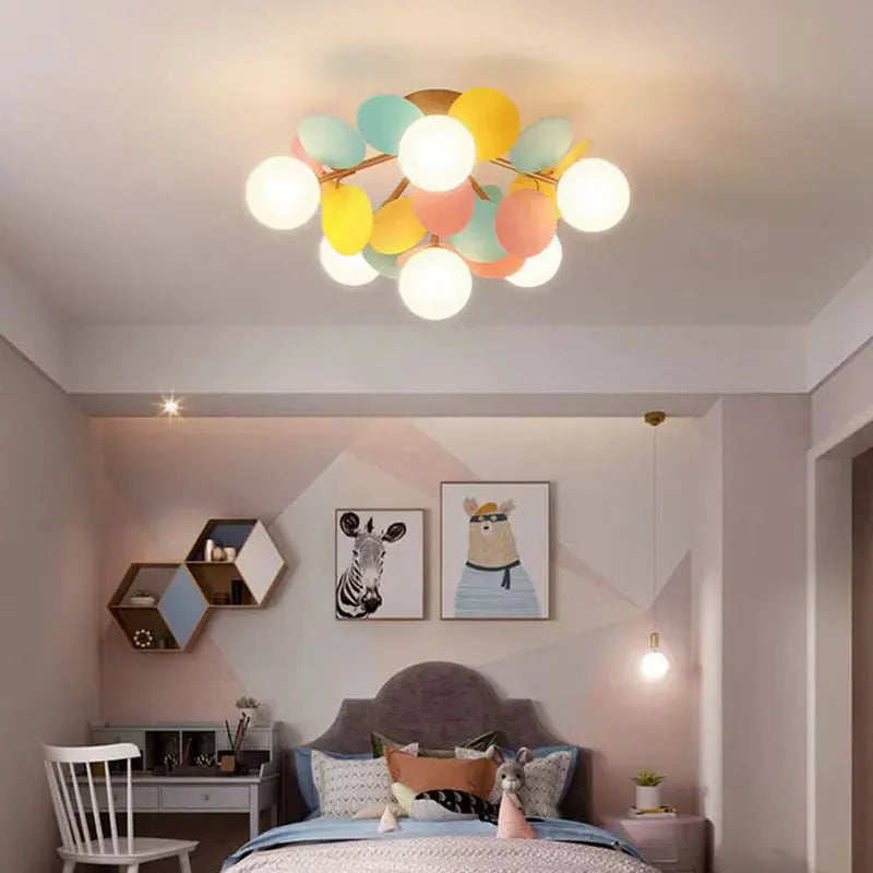 Aria Modern Bubble Cluster Ceiling Light, Colorful - Neutral Decor