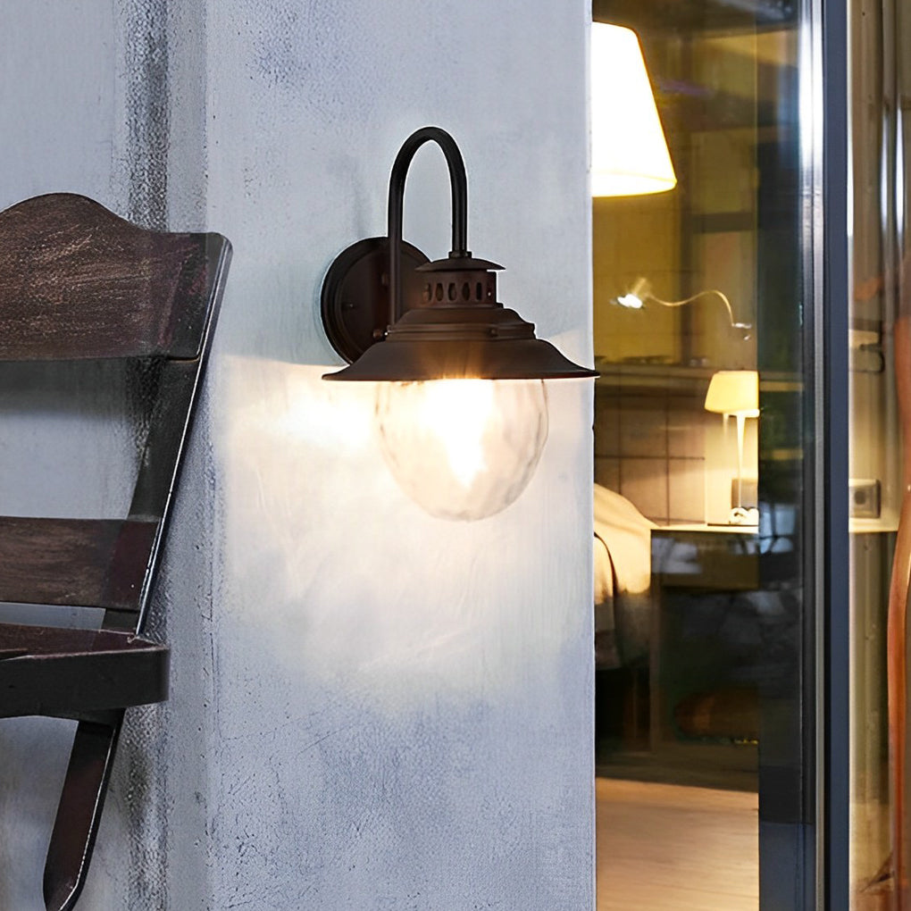Quenby Creative LED Modern Glass Outdoor Wall Lamp