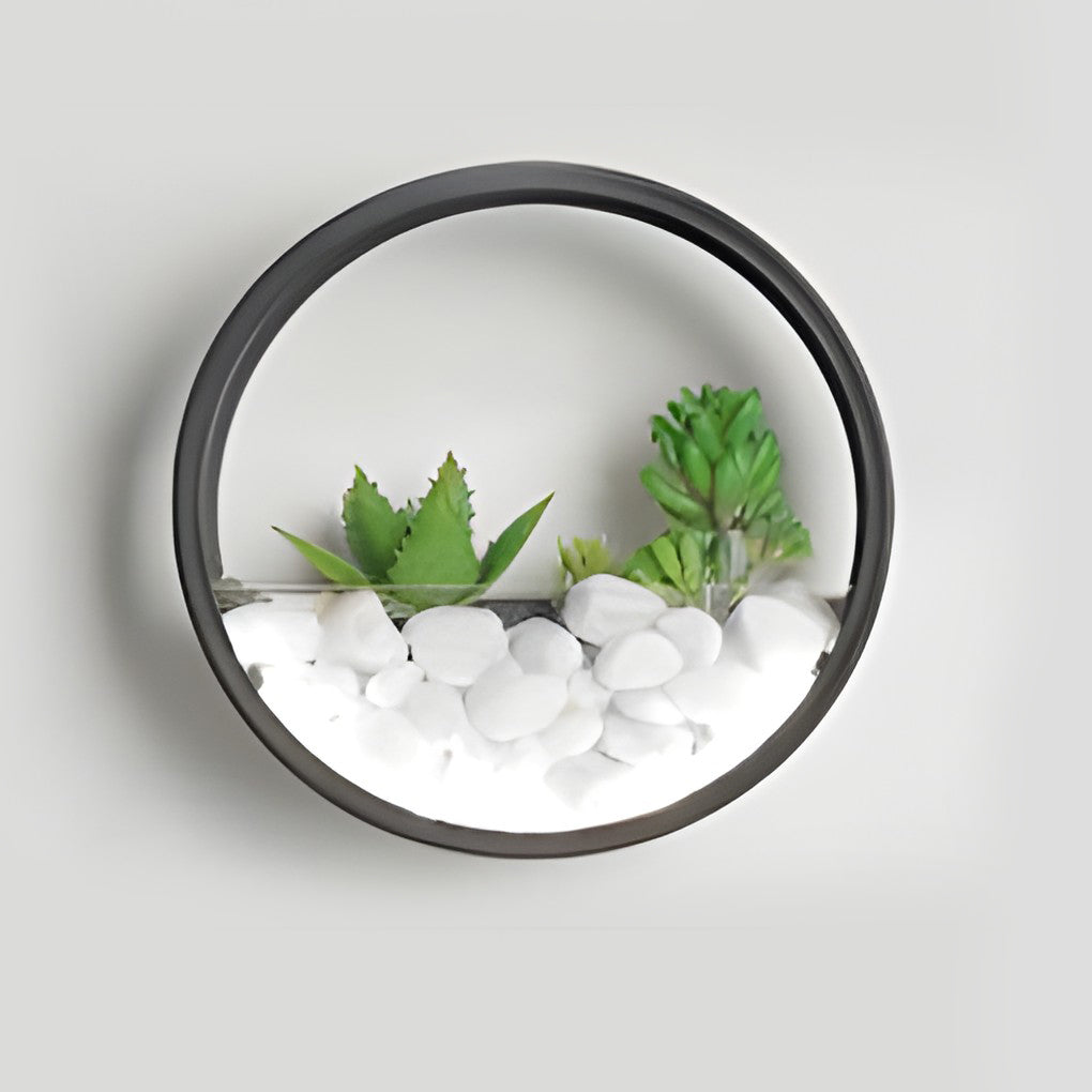 Grace Small Artificial Plants Modern Stones Outdoor Wall Light