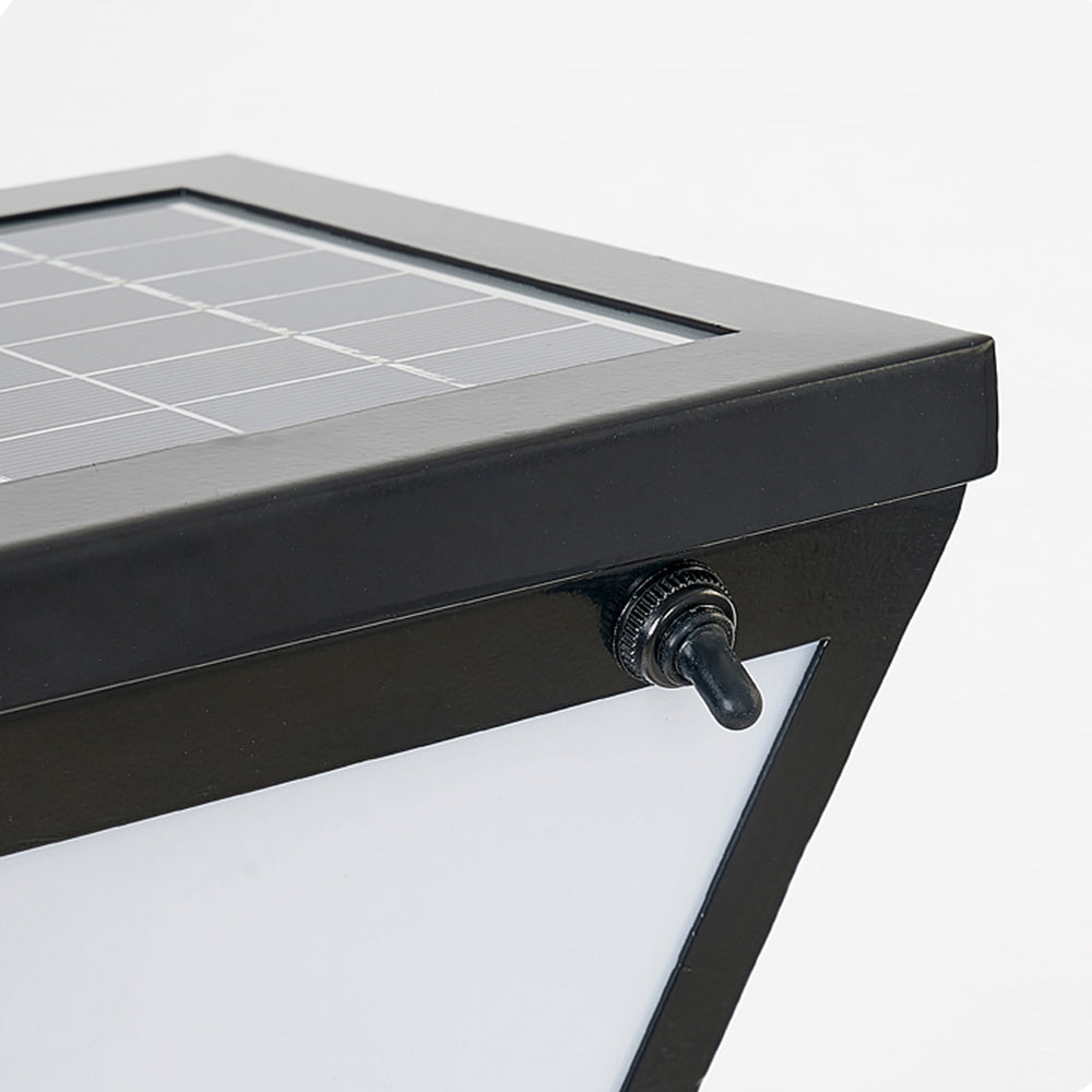 Ray Modern Metal Tapered Solar Outdoor Path Light, Black - Neutral Decor