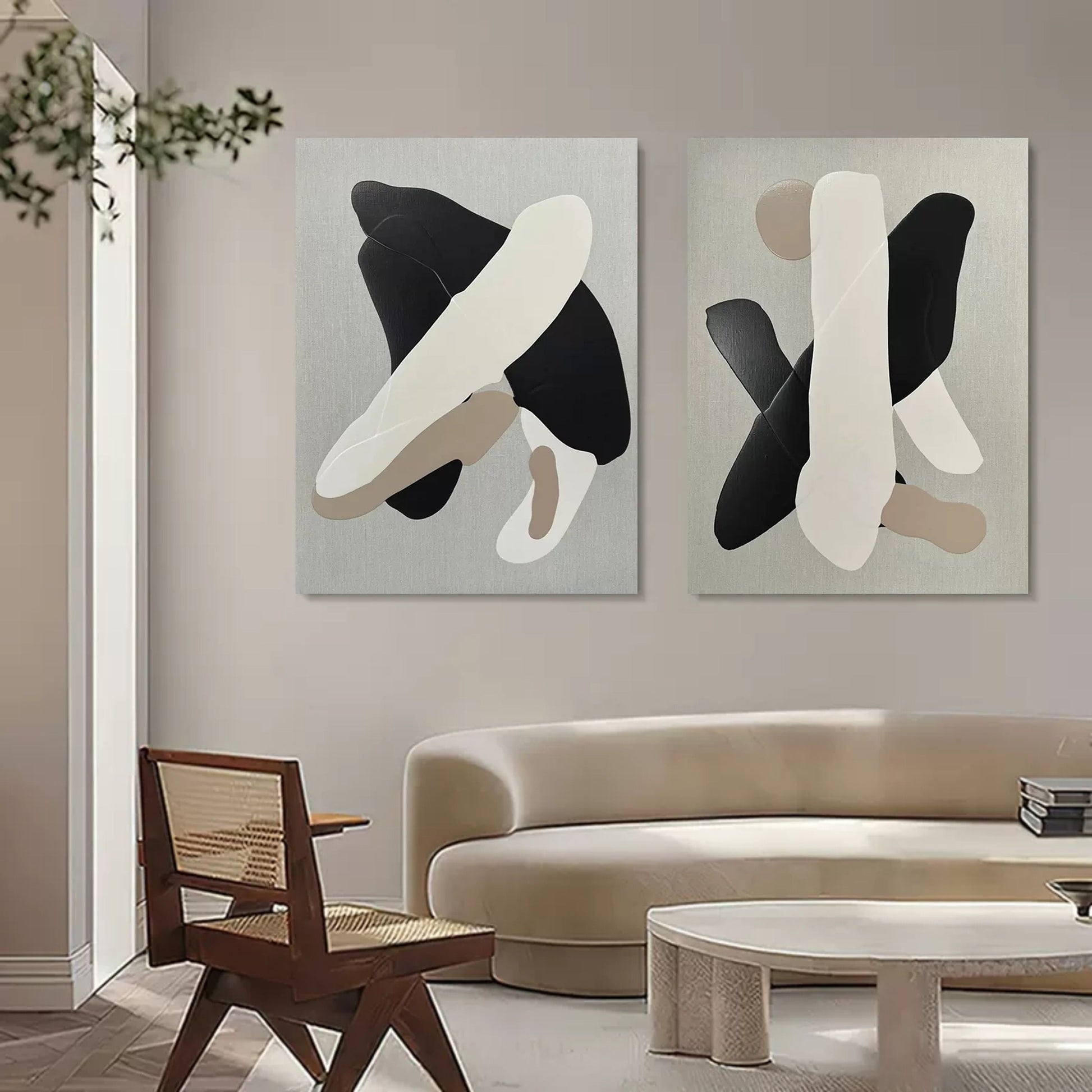 Abstract Painting Set Of 2 SP072 - Neutralighting