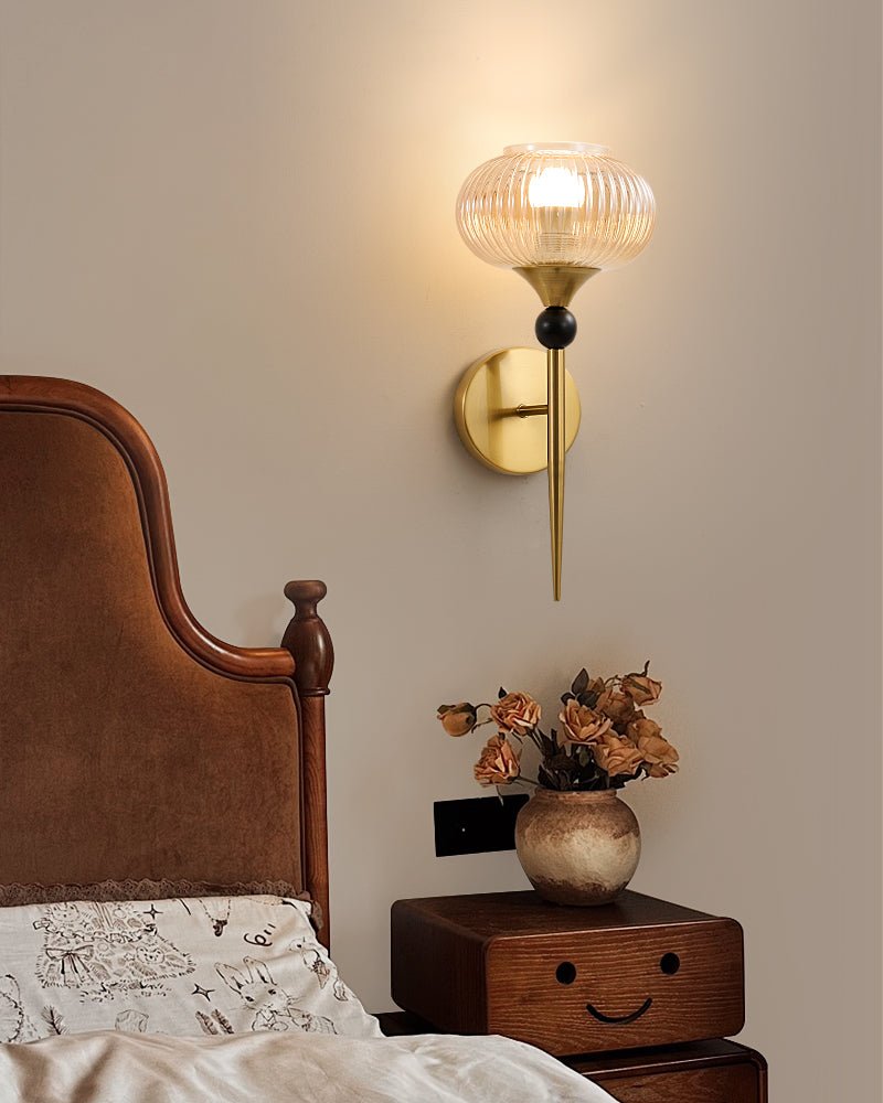 Thyr Ribbed Wall Sconce-Neutral Decor
