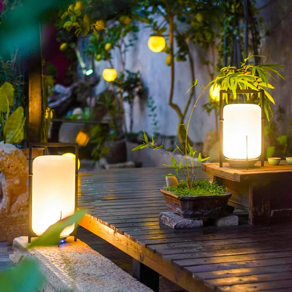 Ray Minimalist Glass/Acrylic Outdoor Landscape Pathway Light, White - Neutral Decor