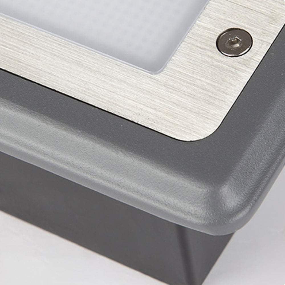 Ray Modern Rectangular Outdoor Deck/Step Light, Black - Neutral Decor