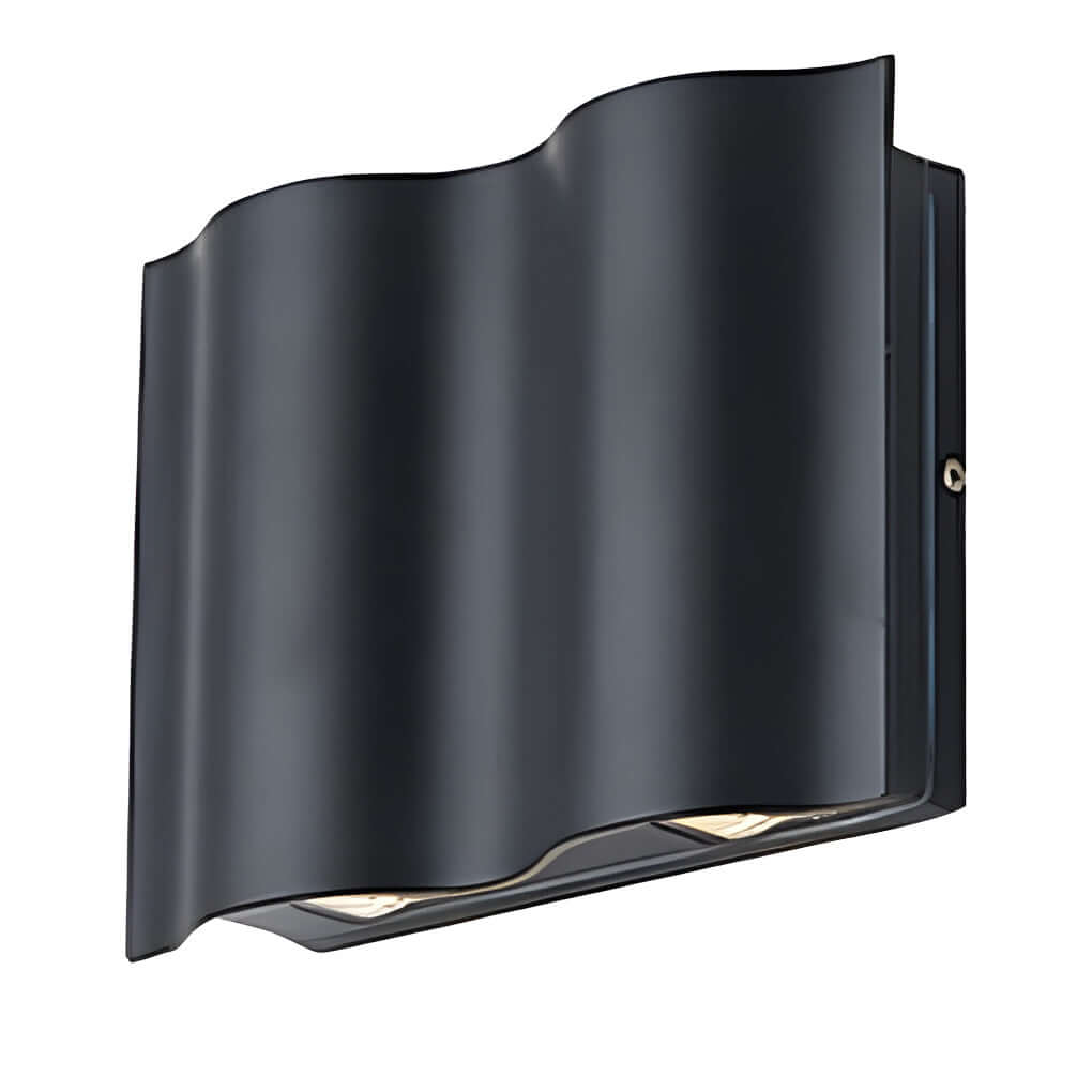 Ethanael Arc Wave Cool Glass Outdoor Wall Mounted Lights