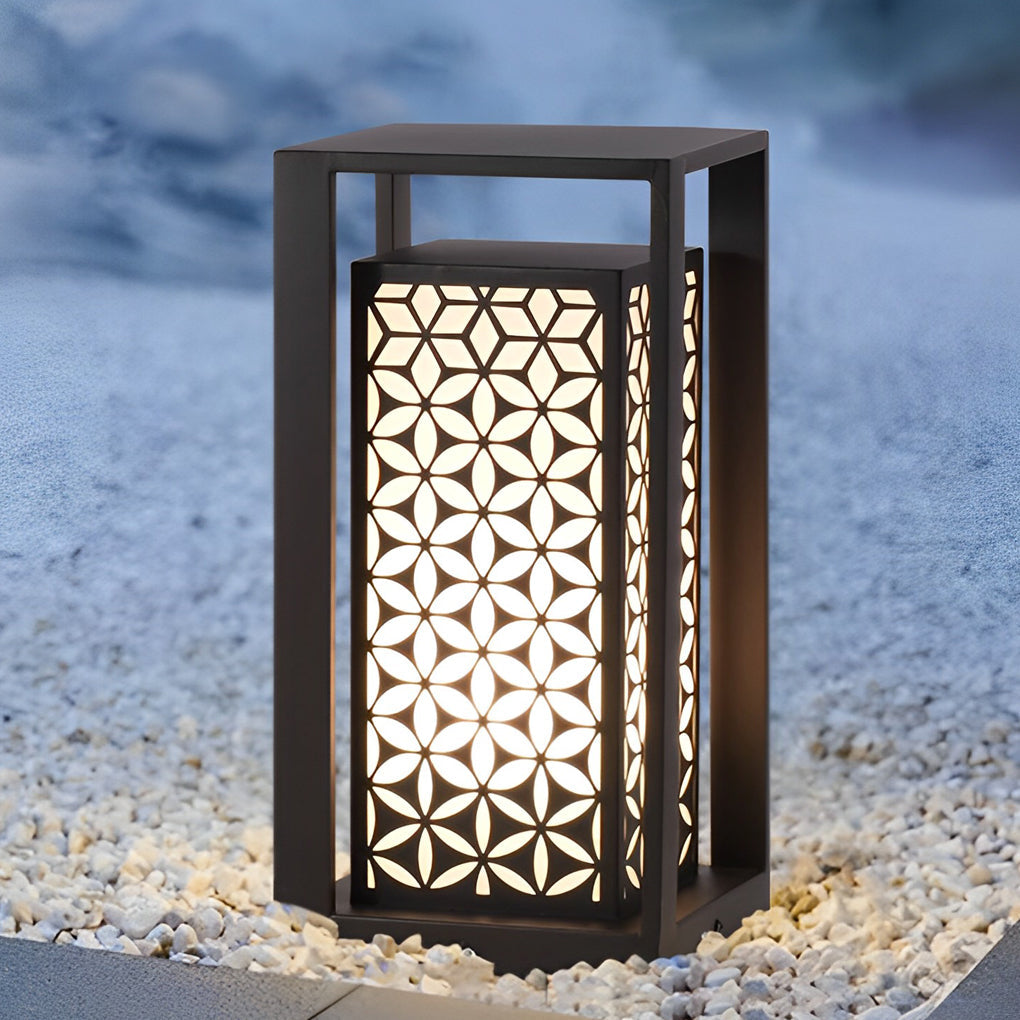 Udele Galvanized Vintage Outdoor Pathway Lawn Lamps