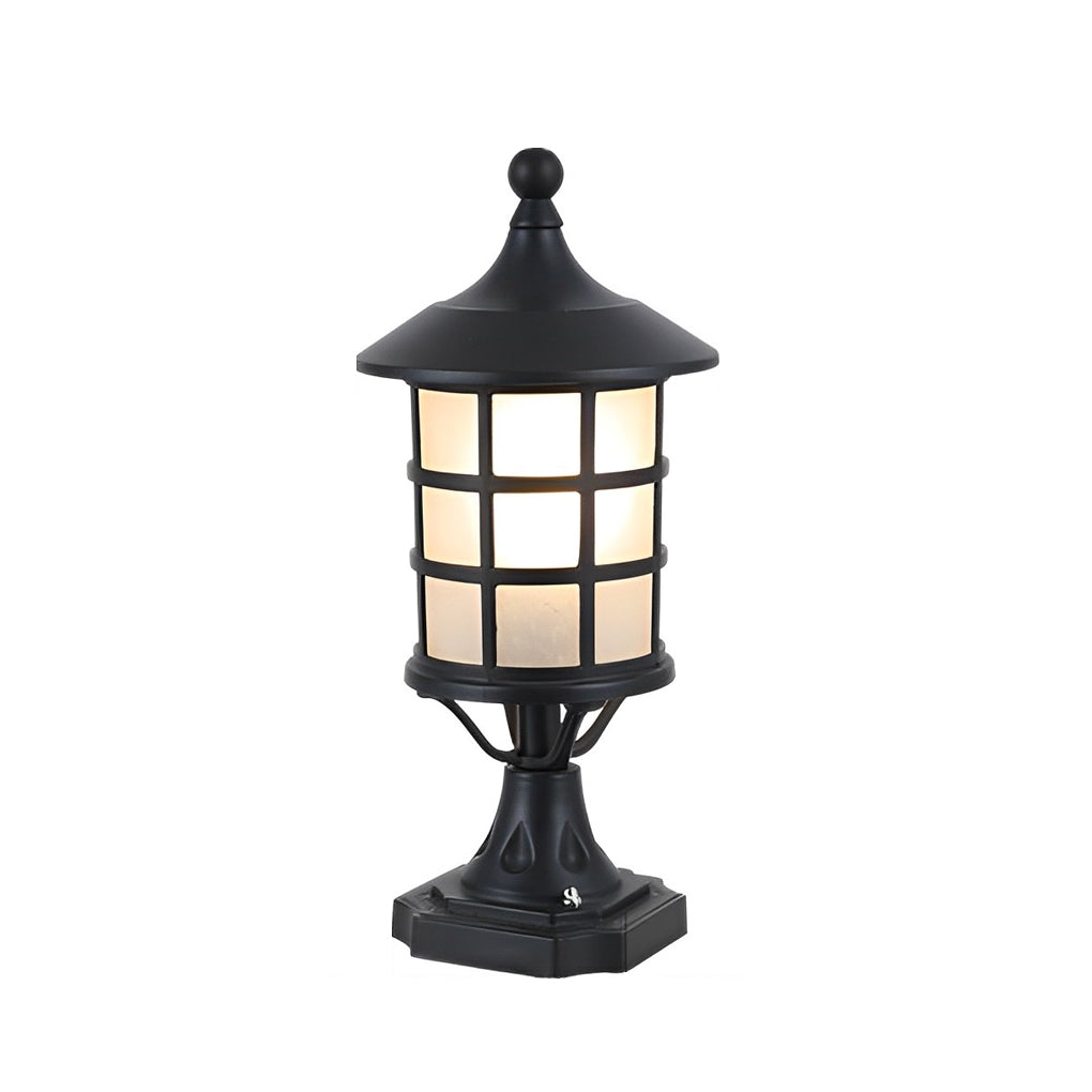 Stacy Round Cage LED Modern Outdoor Fence Post Lights