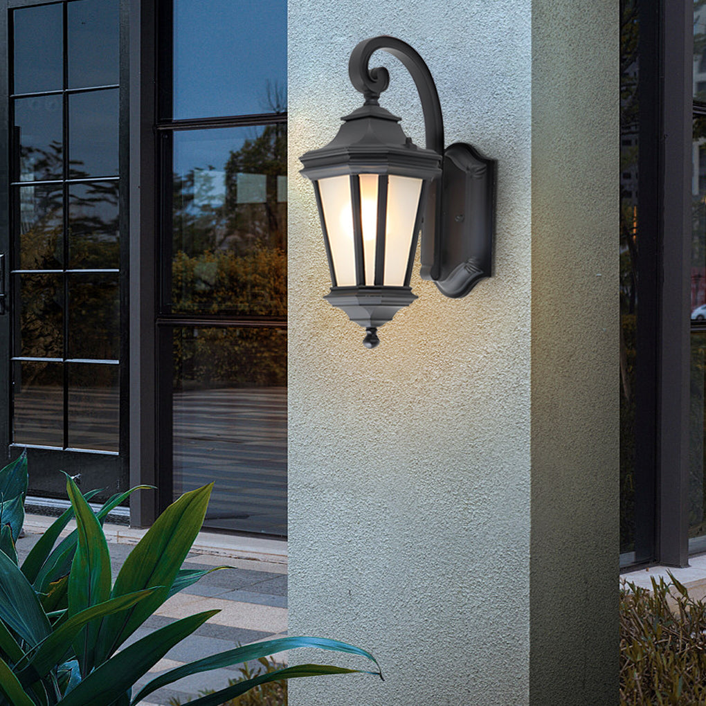 Guinevere Minimalist Frosted European Glass Outdoor Wall Lamp