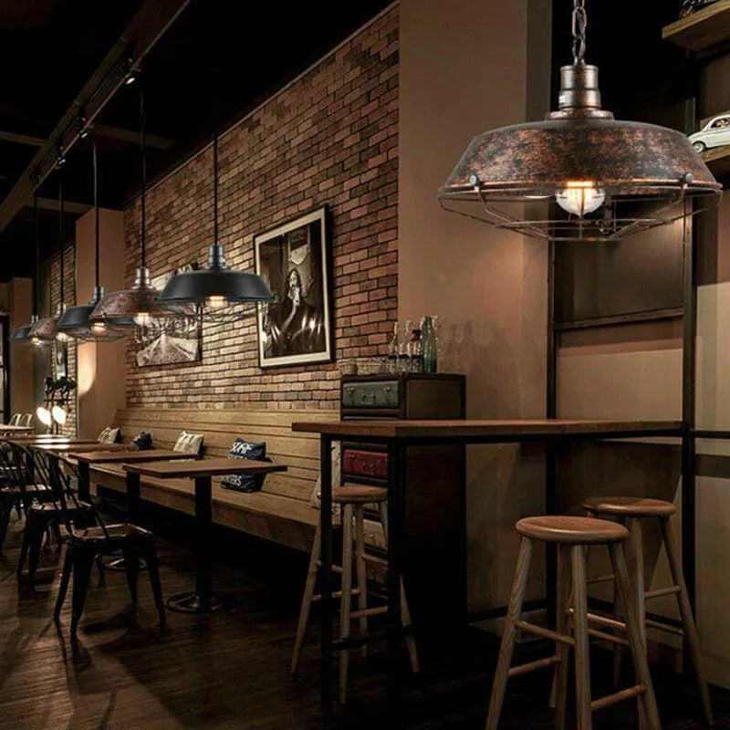 Epoch Rustic Black Industrial Pendant Light Shade, Outdoor/Indoor - Neutral Decor