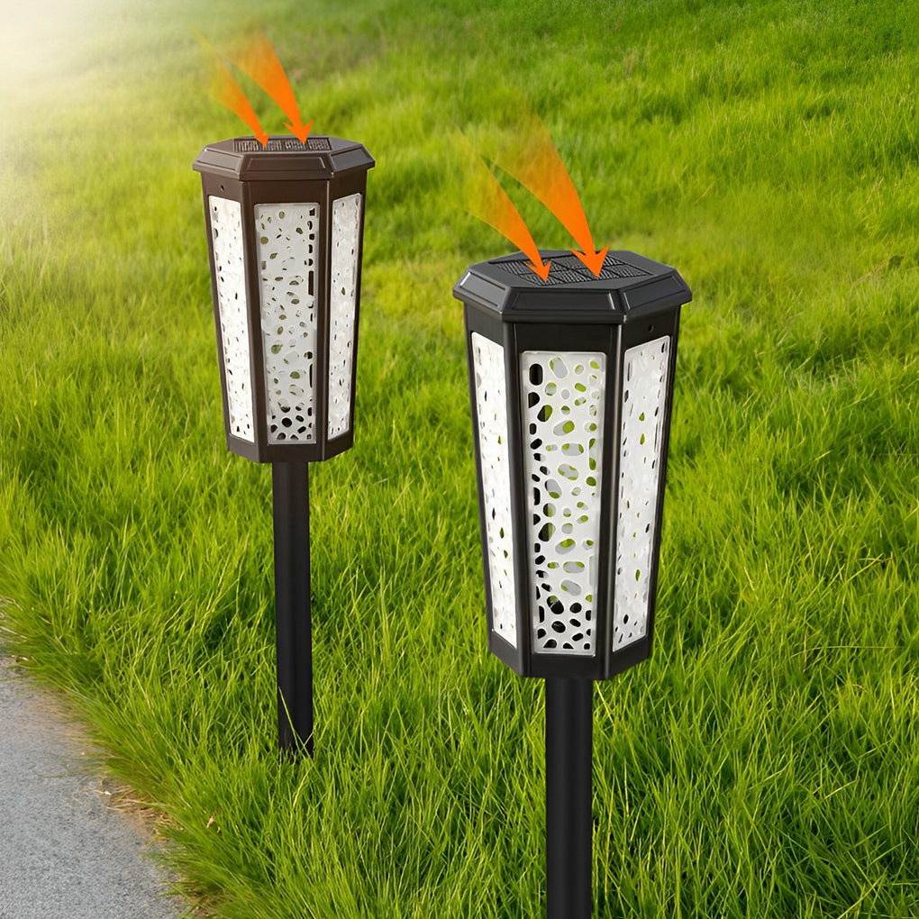 Iagin Hexagon Hollow Landscape ABS Outdoor Light