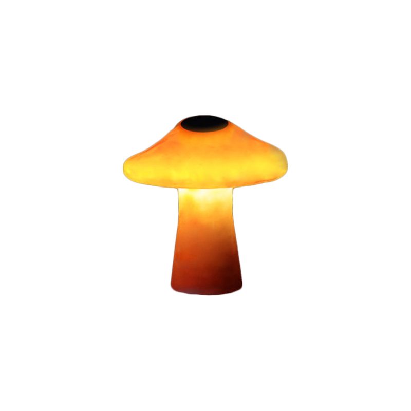 Ray Mushroom Outdoor Ground Light, Hardwired/Solar, Orange - Neutral Decor