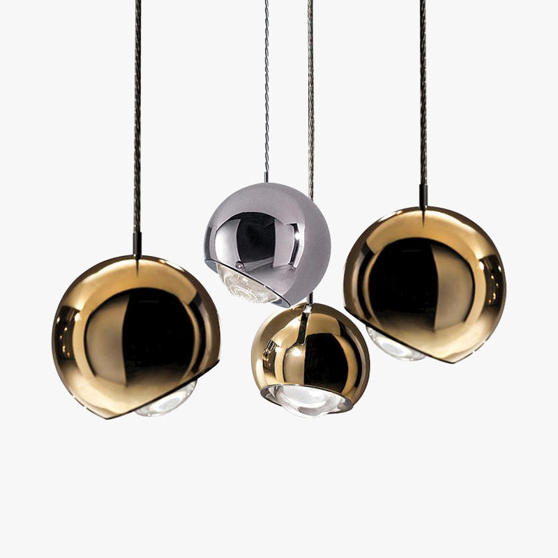 Valentina Modern Lustrous Golden Metal Ball Pendant Light - Neutral Decor
