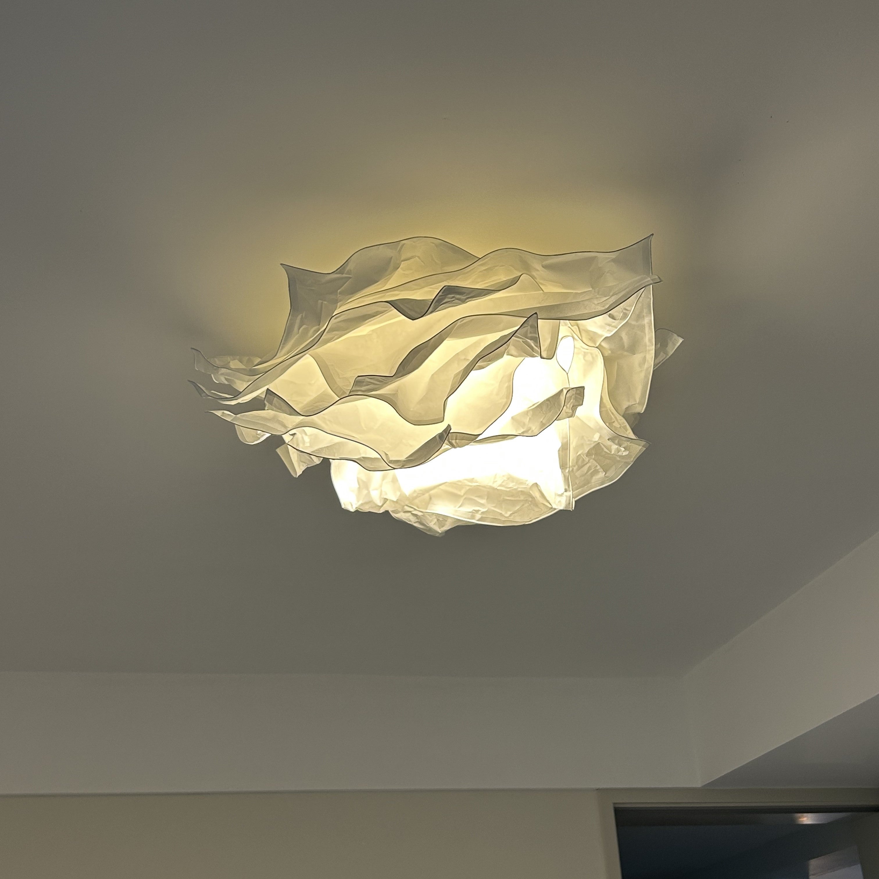 Ritta Flush Mount Ceiling Light Design Flower Natural Paper - Neutral Decor